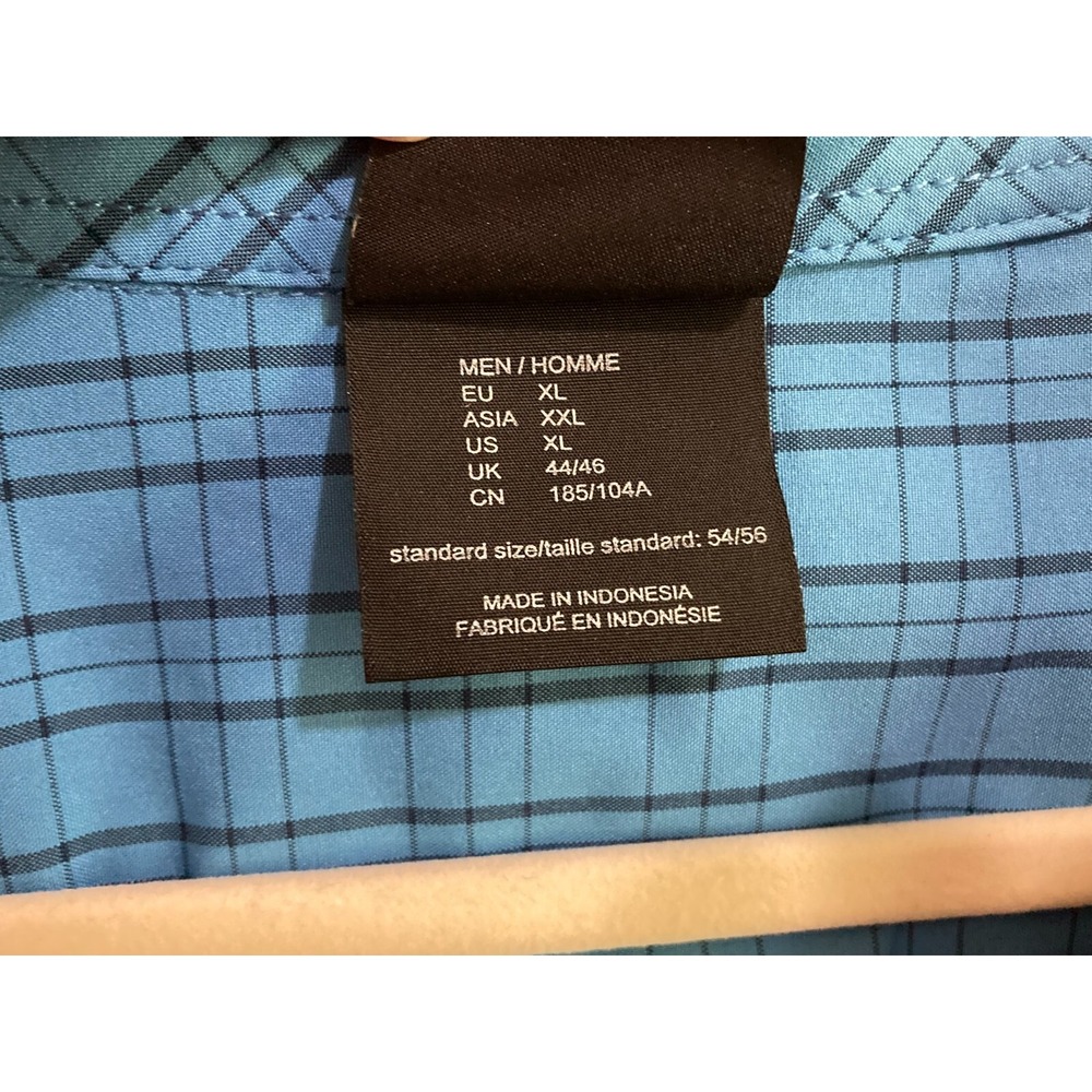 Jack Wolfskin Blue Button Up Shirt‎ Size XL Men Short Sleeve Outdoor Travel QMC - Picture 6 of 9